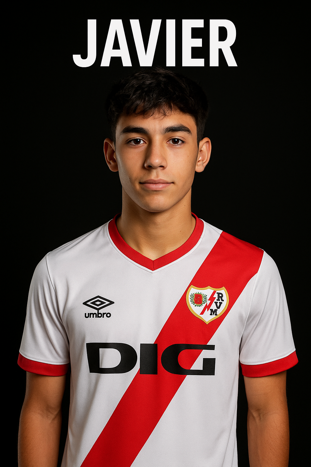 Young player in Rayo Vallecano kit